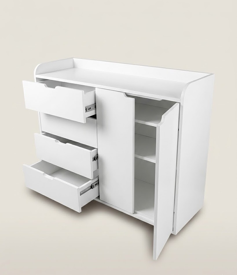 White Drawer Utulivu Chest — handcrafted African furniture by Classic Furniture in Kenya (view 2)