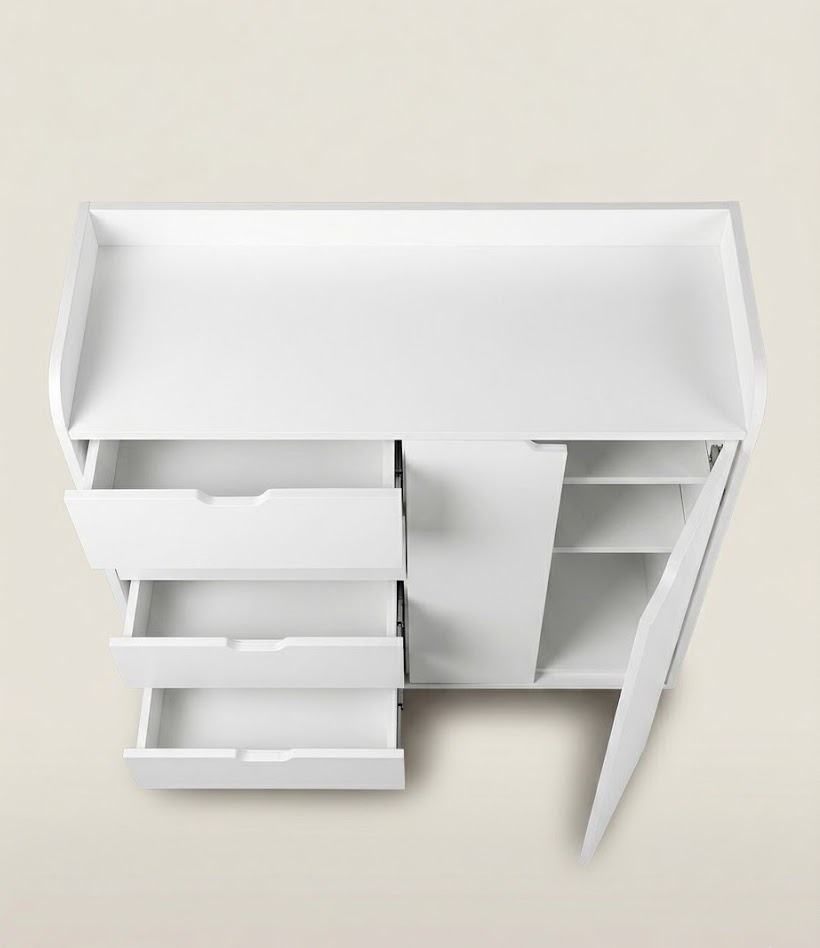 White Drawer Utulivu Chest — handcrafted African furniture by Classic Furniture in Kenya (view 3)