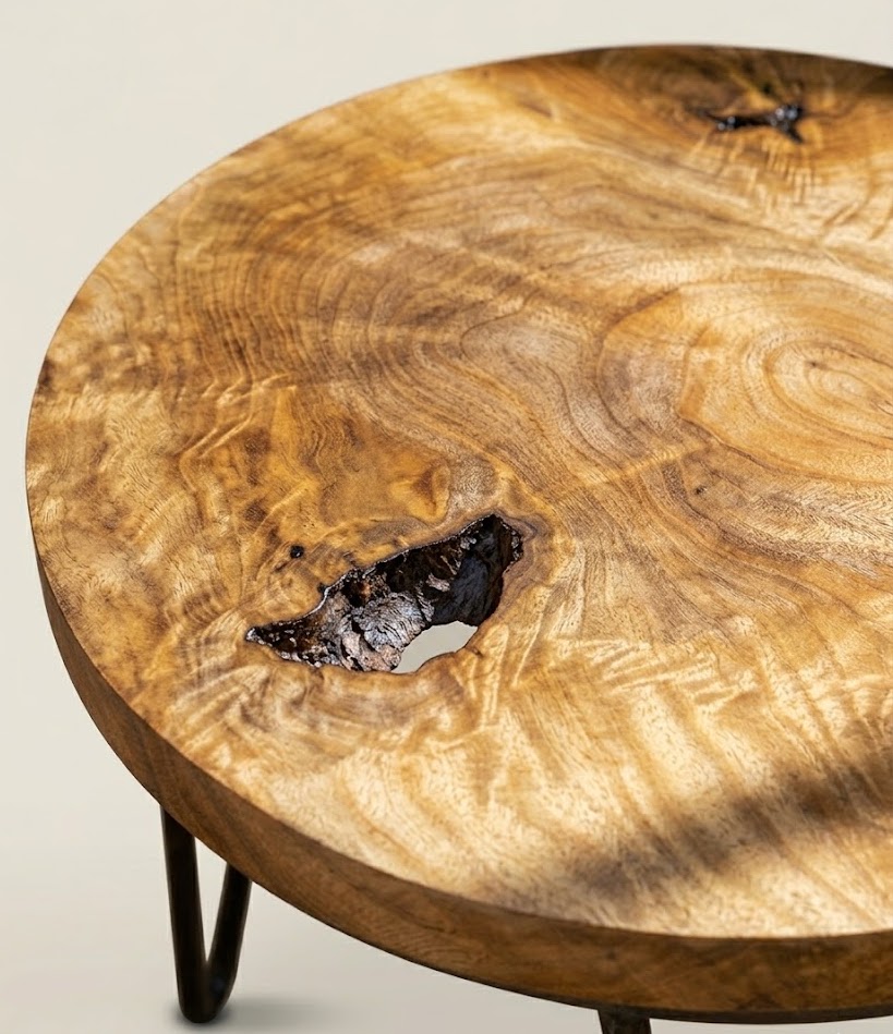 Thayu Mango Wood Side Table — handcrafted African furniture by Neim furniture  in Kenya (view 4)