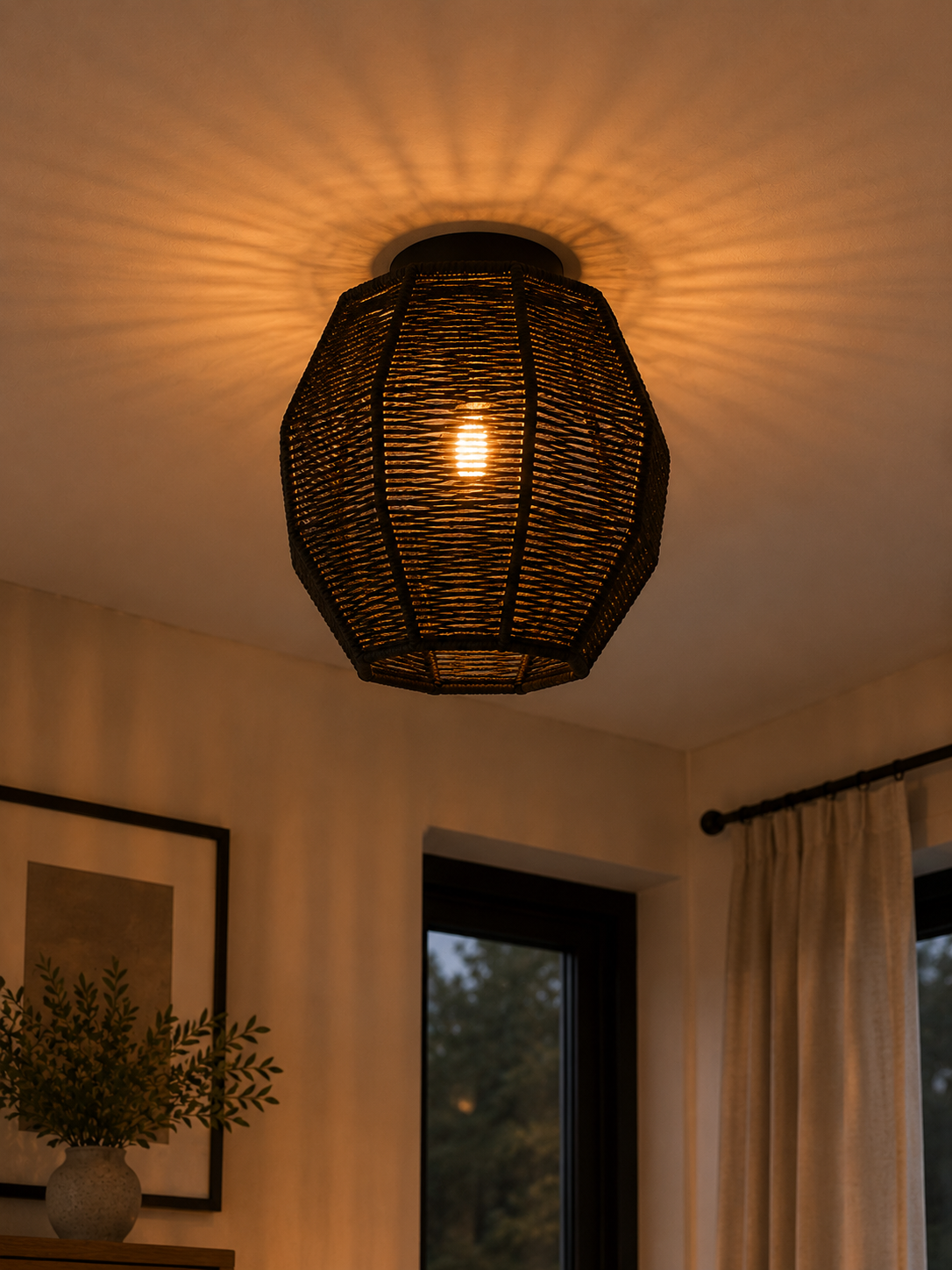 Davu Ceiling Lamp | Kuni Shade — handcrafted African lighting by Paruth  in Kenya