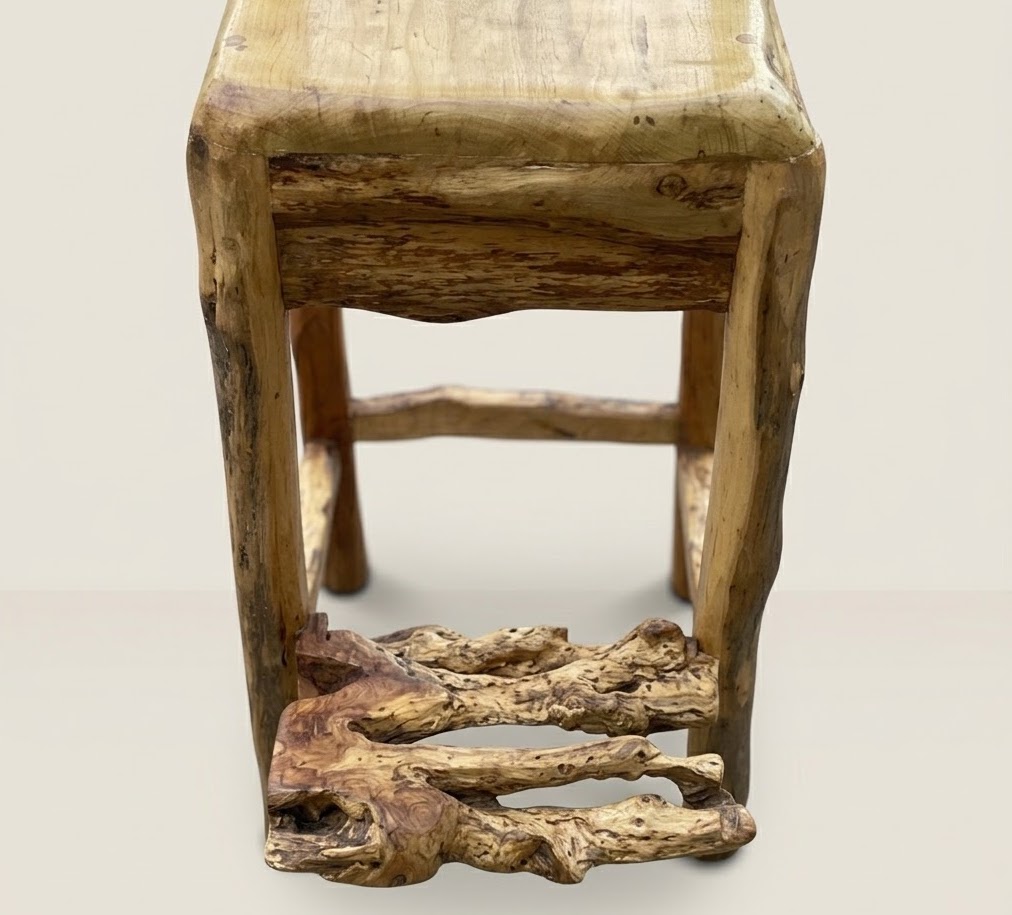 Mbingu Custom Bar Stool — handcrafted African furniture by Natural art furniture  in Kenya (view 4)