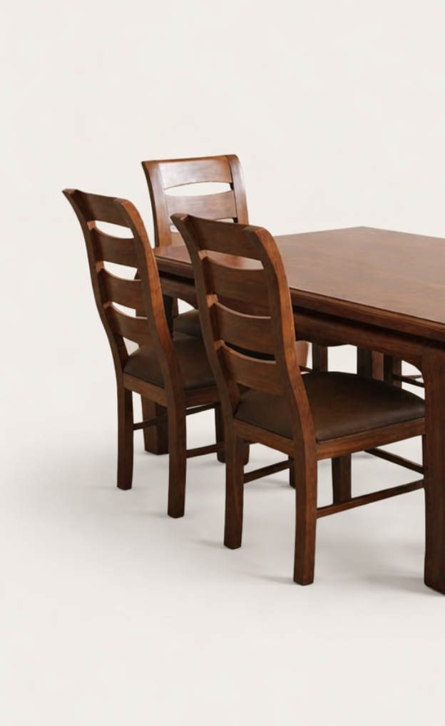 Mila Mahogany Dining Set — handcrafted African furniture by Promising furniture world  in Kenya (view 3)