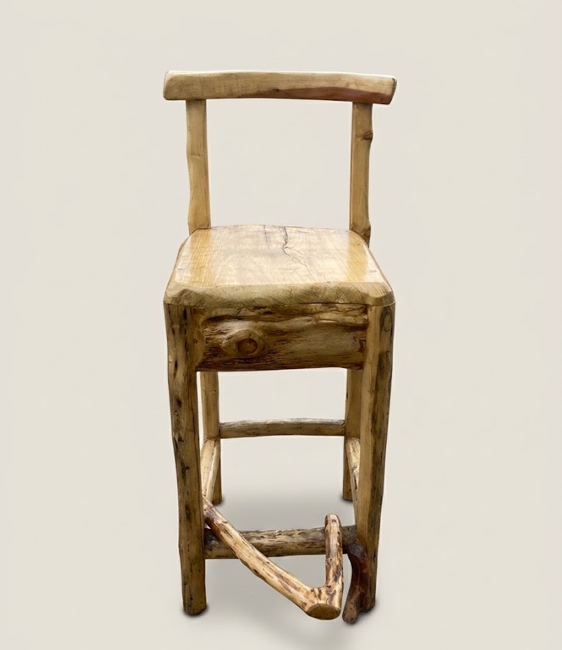 Custom Bar stool Mti Mwitu — handcrafted African furniture by Natural art furniture  in Kenya