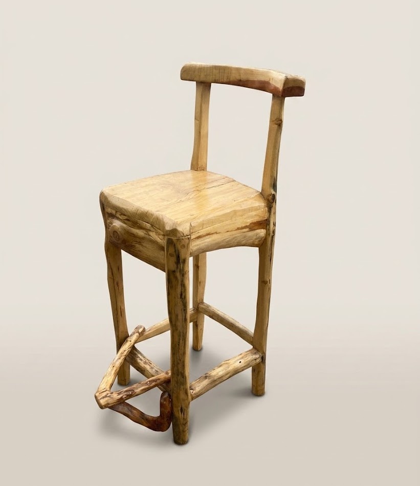 Custom Bar stool Mti Mwitu — handcrafted African furniture by Natural art furniture  in Kenya (view 2)