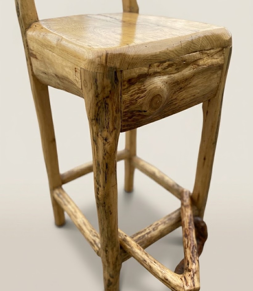 Custom Bar stool Mti Mwitu — handcrafted African furniture by Natural art furniture  in Kenya (view 4)