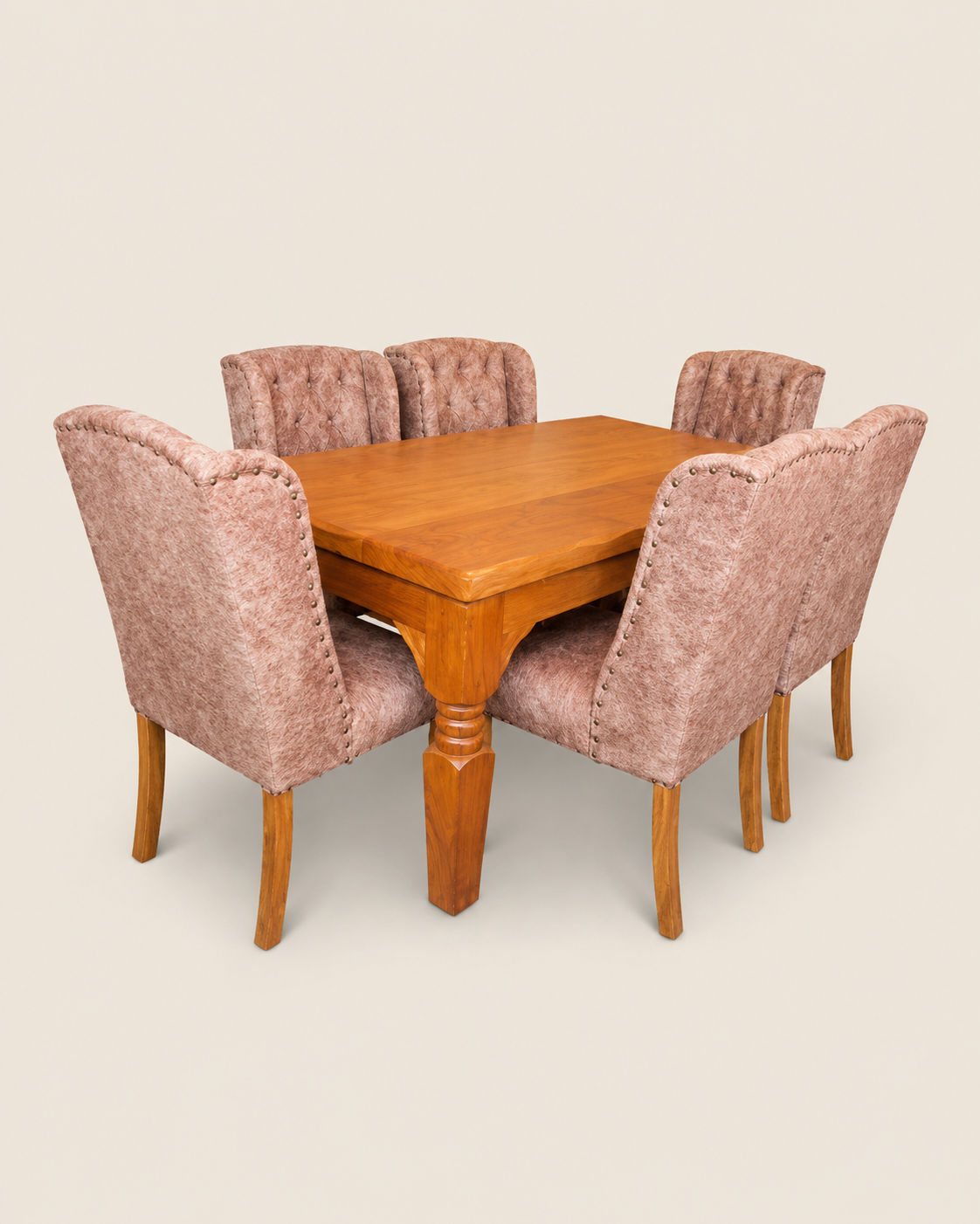 Zuwena Dining Table Set — handcrafted African furniture by mzazi furniture in Kenya
