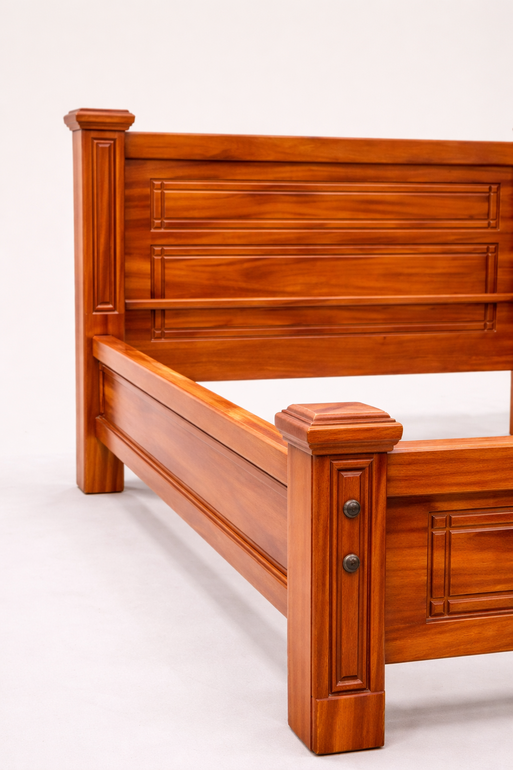 Uthabiti Solid Wood Bed — handcrafted African furniture by Ephraim furniture  in Kenya (view 3)