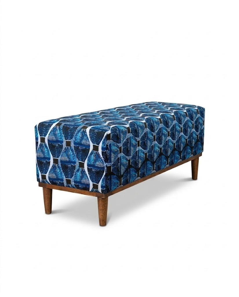 Jua Poof Bench — handcrafted African furniture by Cobs Furniture and metal works in Kenya (view 2)