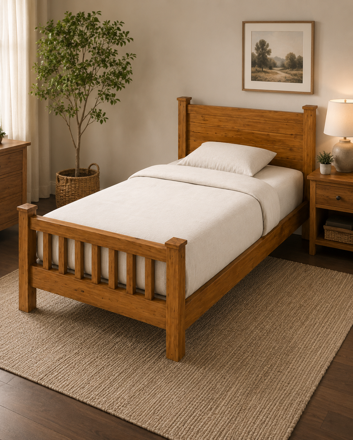 4 by 6 Maranatha Bed Frame — handcrafted African furniture by Mwenge furniture  in Kenya