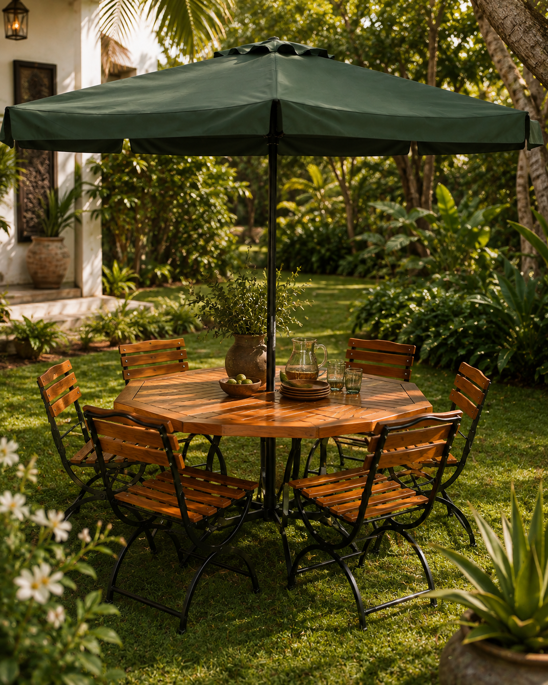 Mawingu Garden Table Set — handcrafted African outdoor by Mt sinai in Kenya