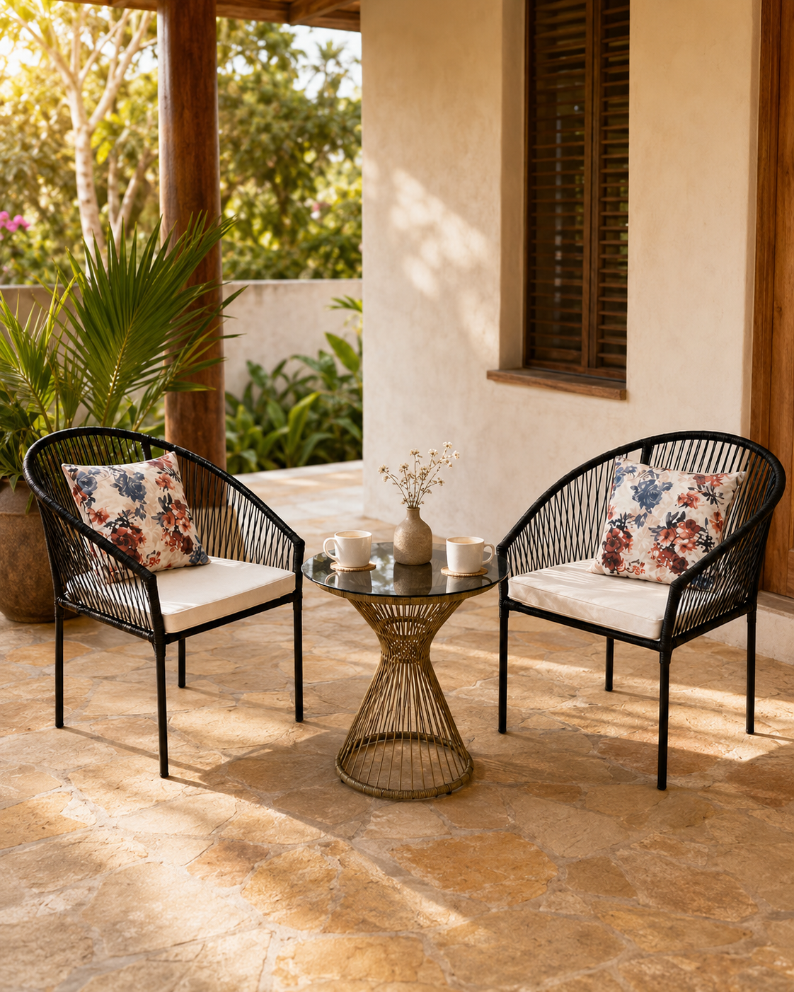 Saba Lounge Set, Kusi Edition — handcrafted African outdoor by Cate furniture  in Kenya