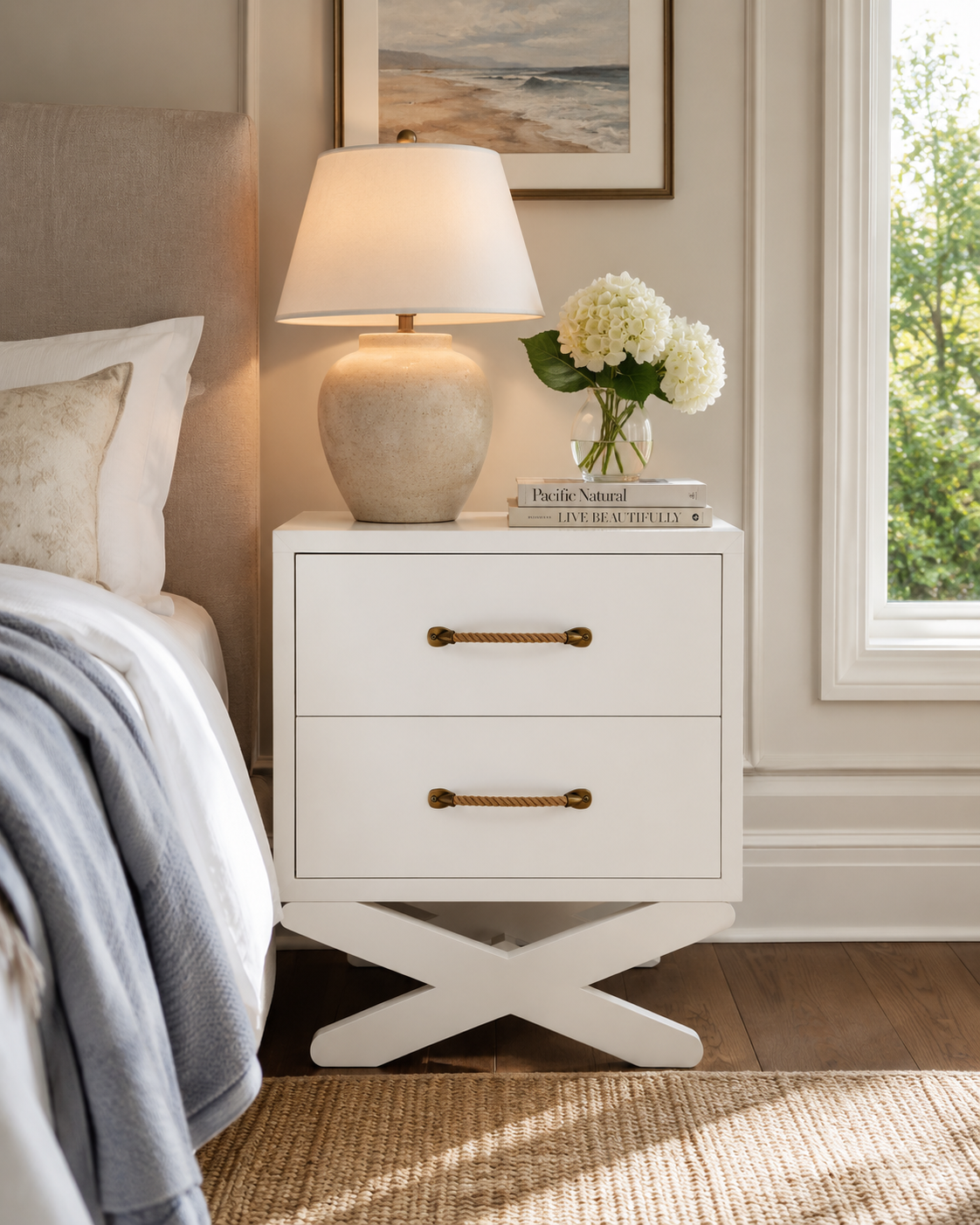 Euni Bedside Table — handcrafted African furniture by Mwenge furniture  in Kenya