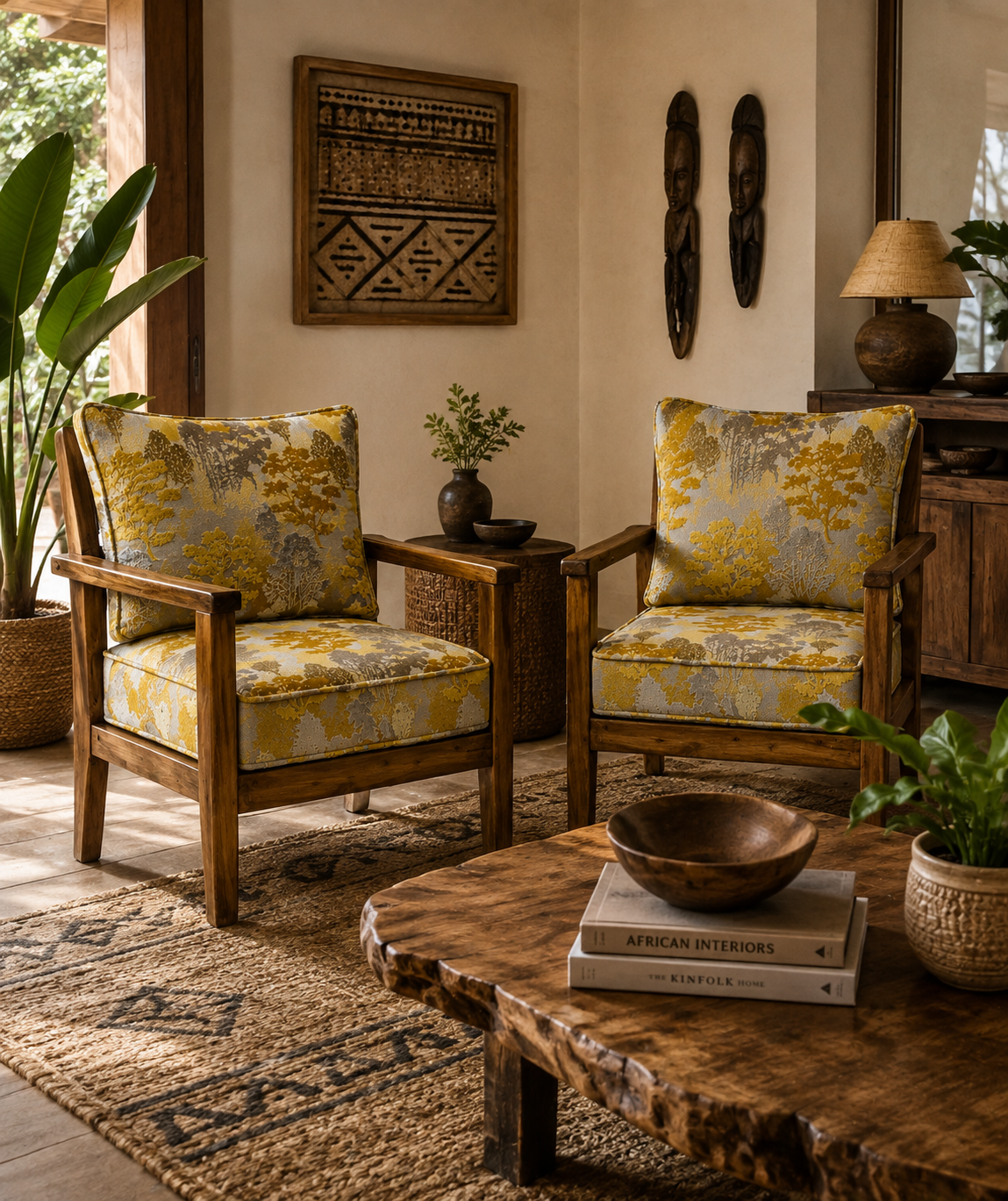 Cheche Armchair — handcrafted African furniture by Eq furniture  in Kenya