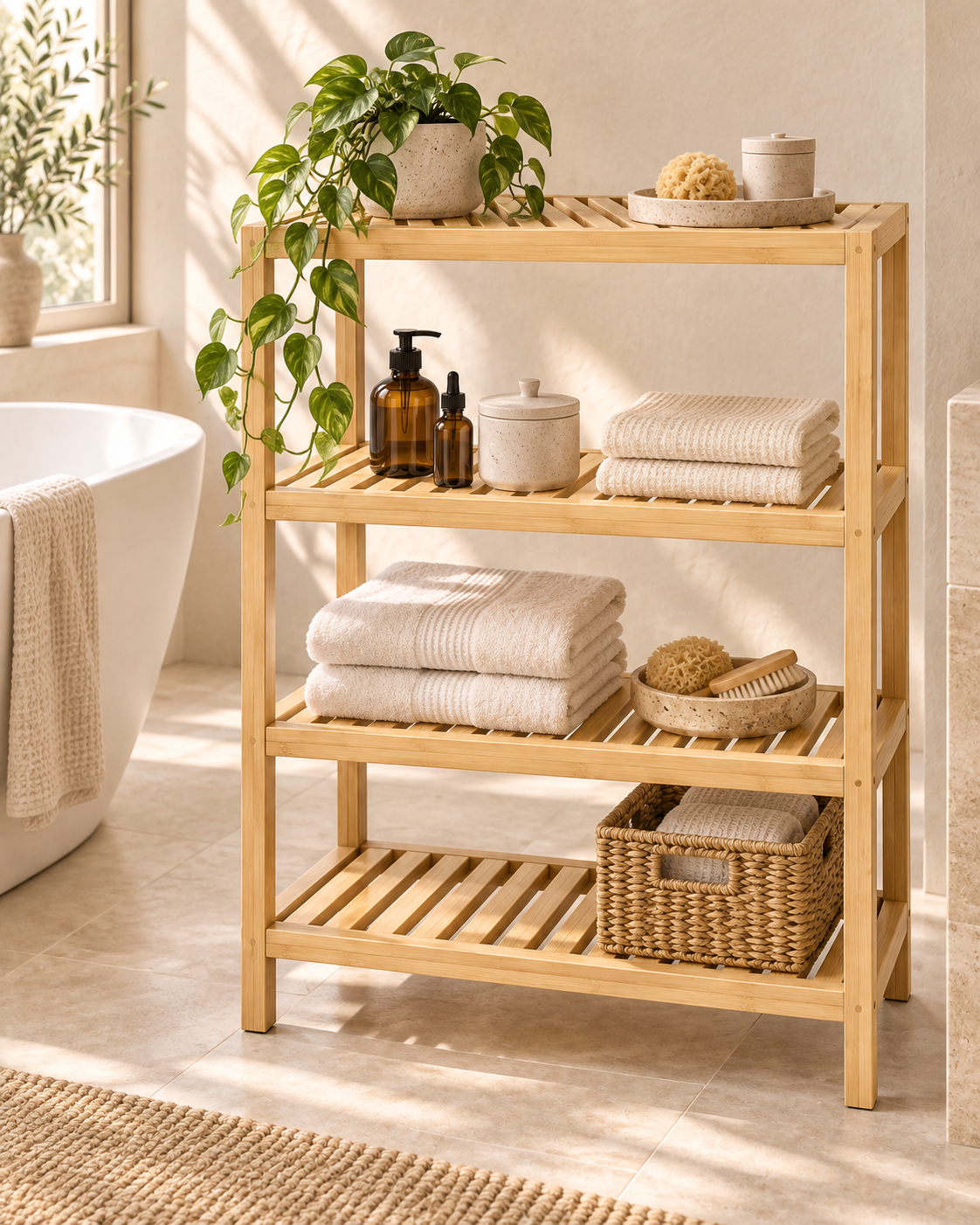 Bukimi Sanctuary Shelf — handcrafted African furniture by Jipange wood and metal works  in Kenya
