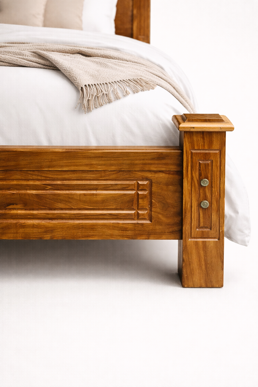 Mbingu Bed 5by6 Frame — handcrafted African furniture by Muke Timber & Furniture  in Kenya (view 3)