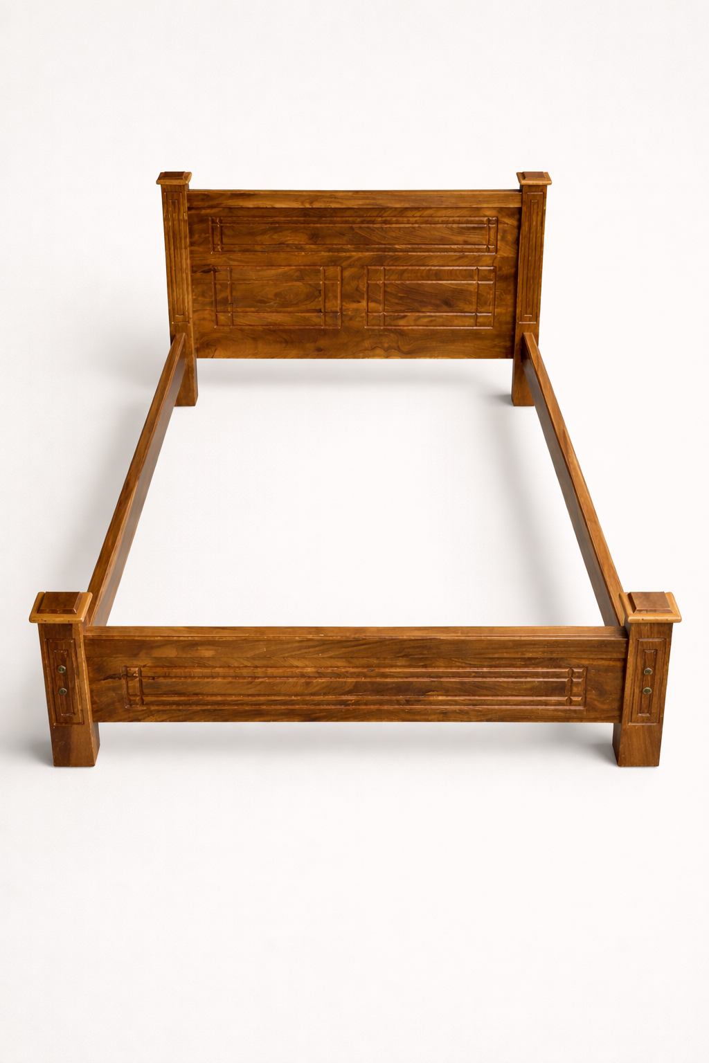 Mbingu Bed 5by6 Frame — handcrafted African furniture by Muke Timber & Furniture  in Kenya (view 2)