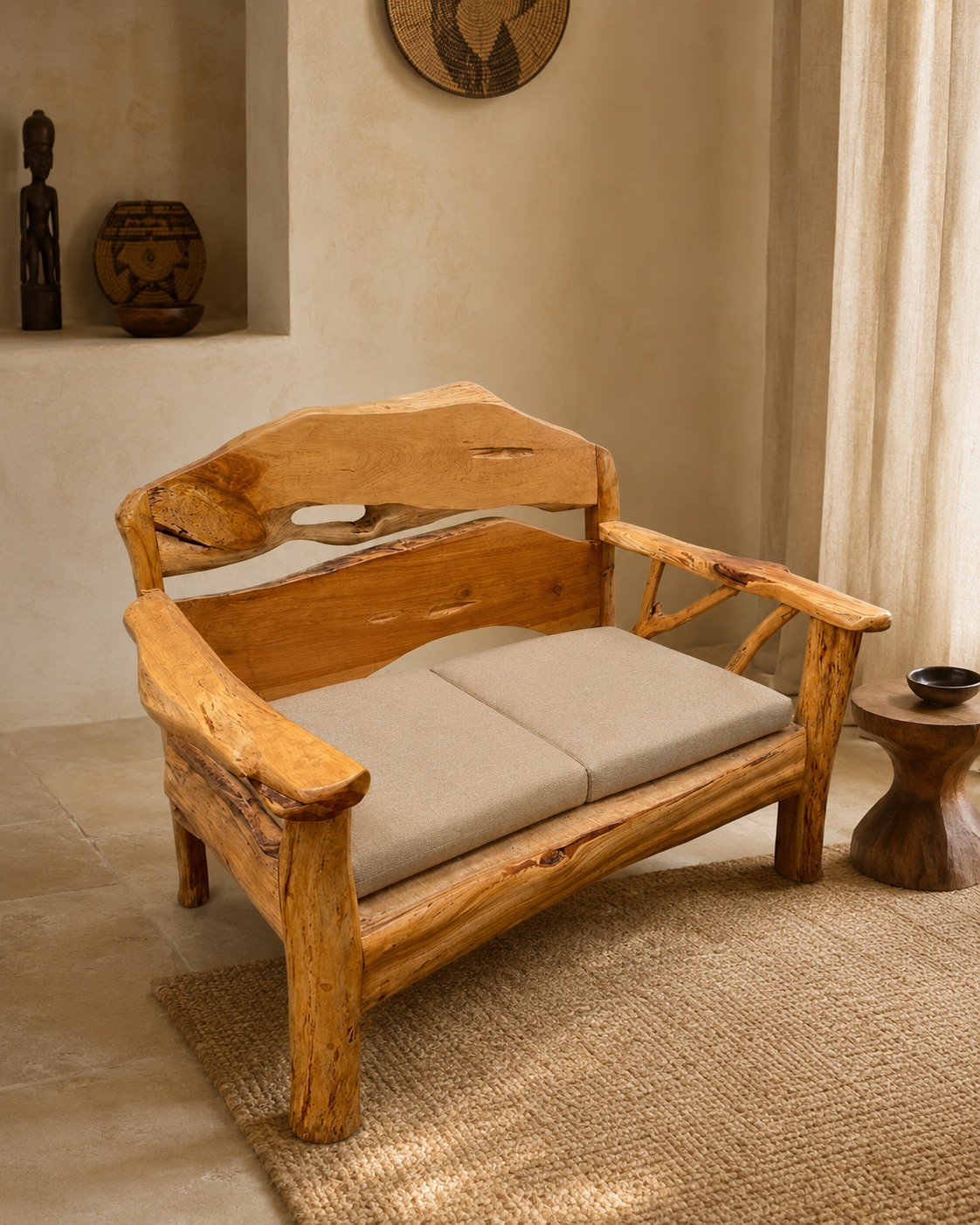 Kinara Custom 2 Seater Sofa — handcrafted African furniture by Natural art furniture  in Kenya