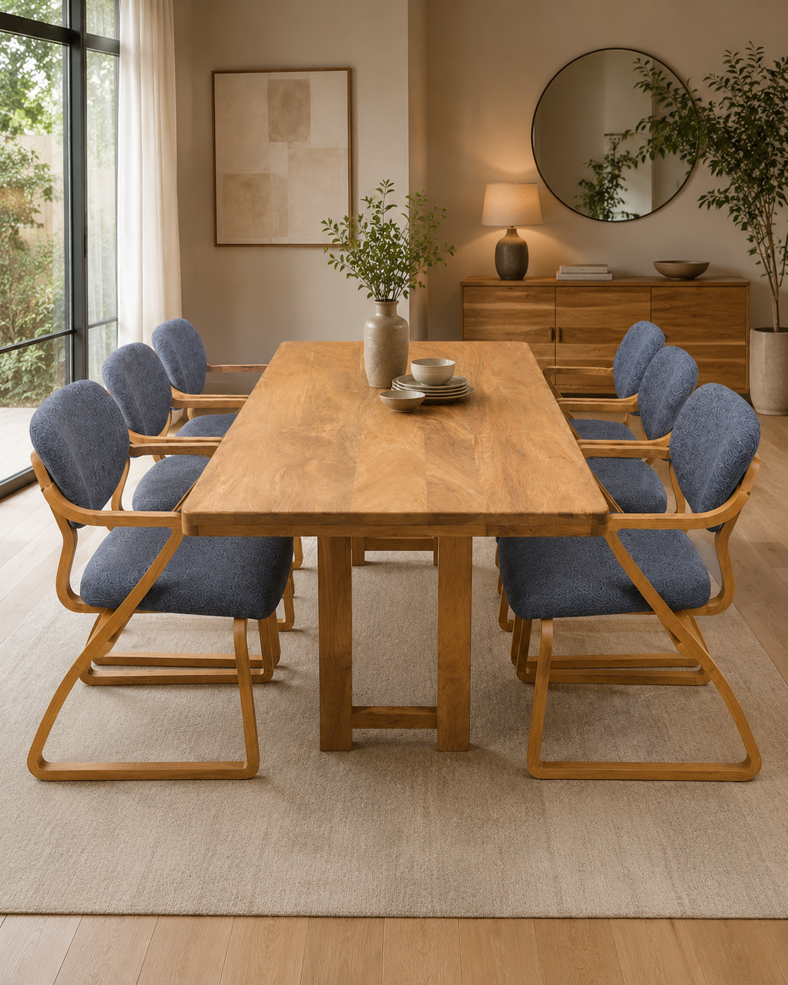 Ofune Mahogany Dining Table — handcrafted African furniture by Philo Furniture centre  in Kenya