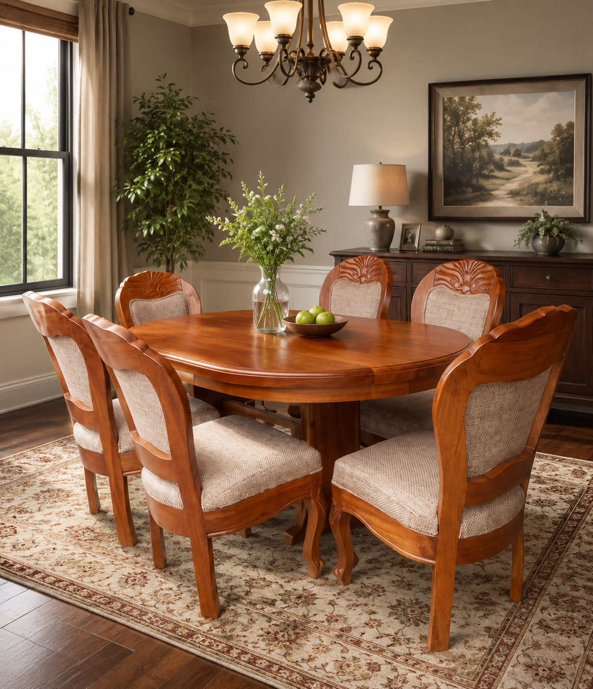 Deisi Mahogany Dining Set — handcrafted African furniture by Click  in Kenya