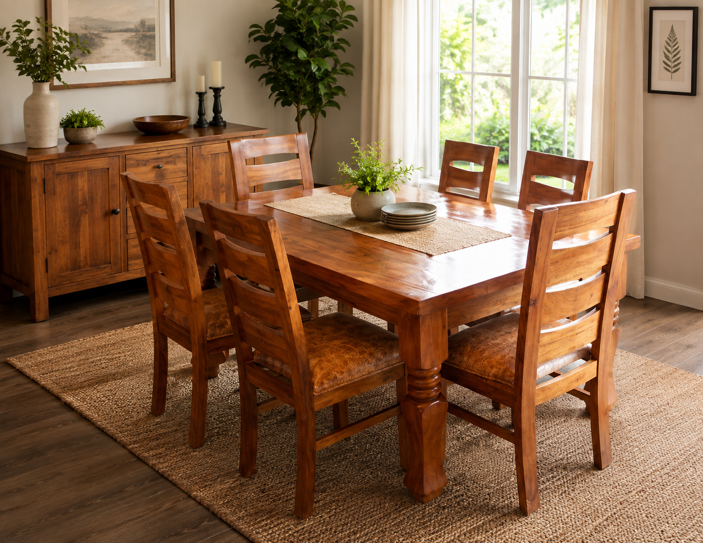Gbenga Dining Set — handcrafted African furniture by Click  in Kenya