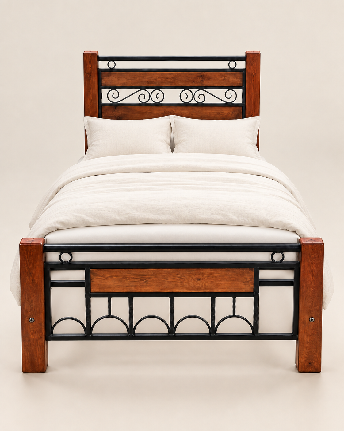 4 by 6 Maridadi Bed Frame — handcrafted African furniture by Kaimosi metals in Kenya