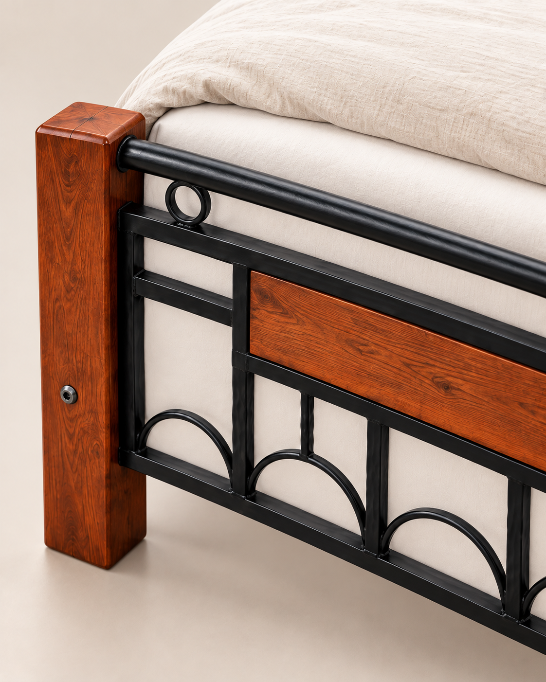 4 by 6 Maridadi Bed Frame — handcrafted African furniture by Kaimosi metals in Kenya (view 4)