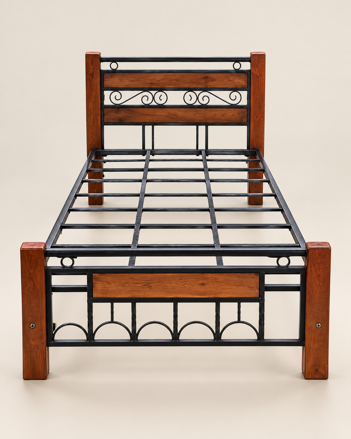 4 by 6 Maridadi Bed Frame — handcrafted African furniture by Kaimosi metals in Kenya (view 2)
