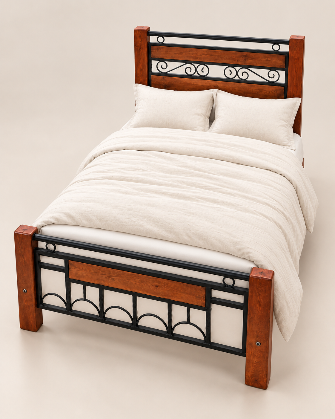 4 by 6 Maridadi Bed Frame — handcrafted African furniture by Kaimosi metals in Kenya (view 3)