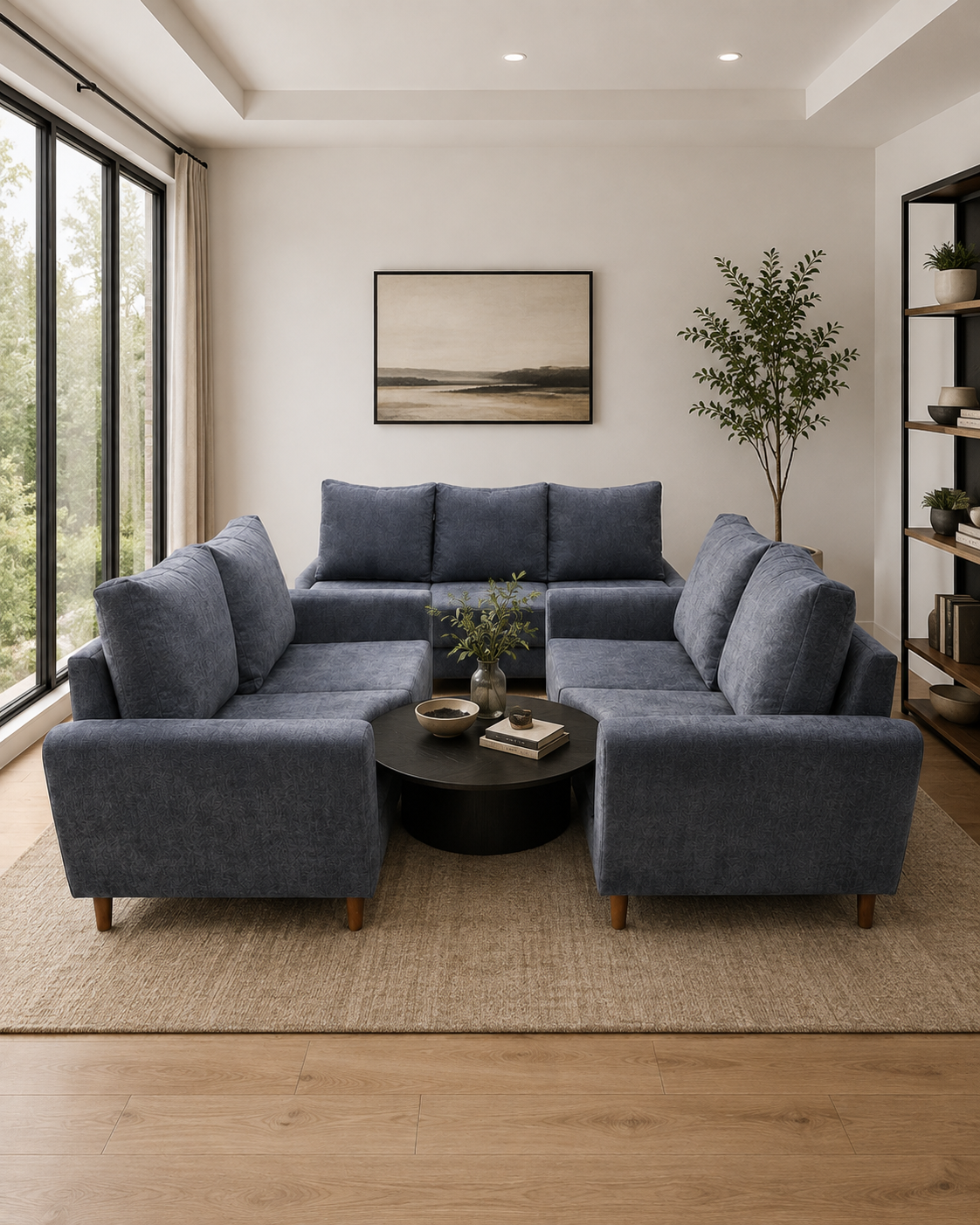 Ocho U-Shaped Sectional Sofa — handcrafted African furniture by Moseso furniture  in Kenya