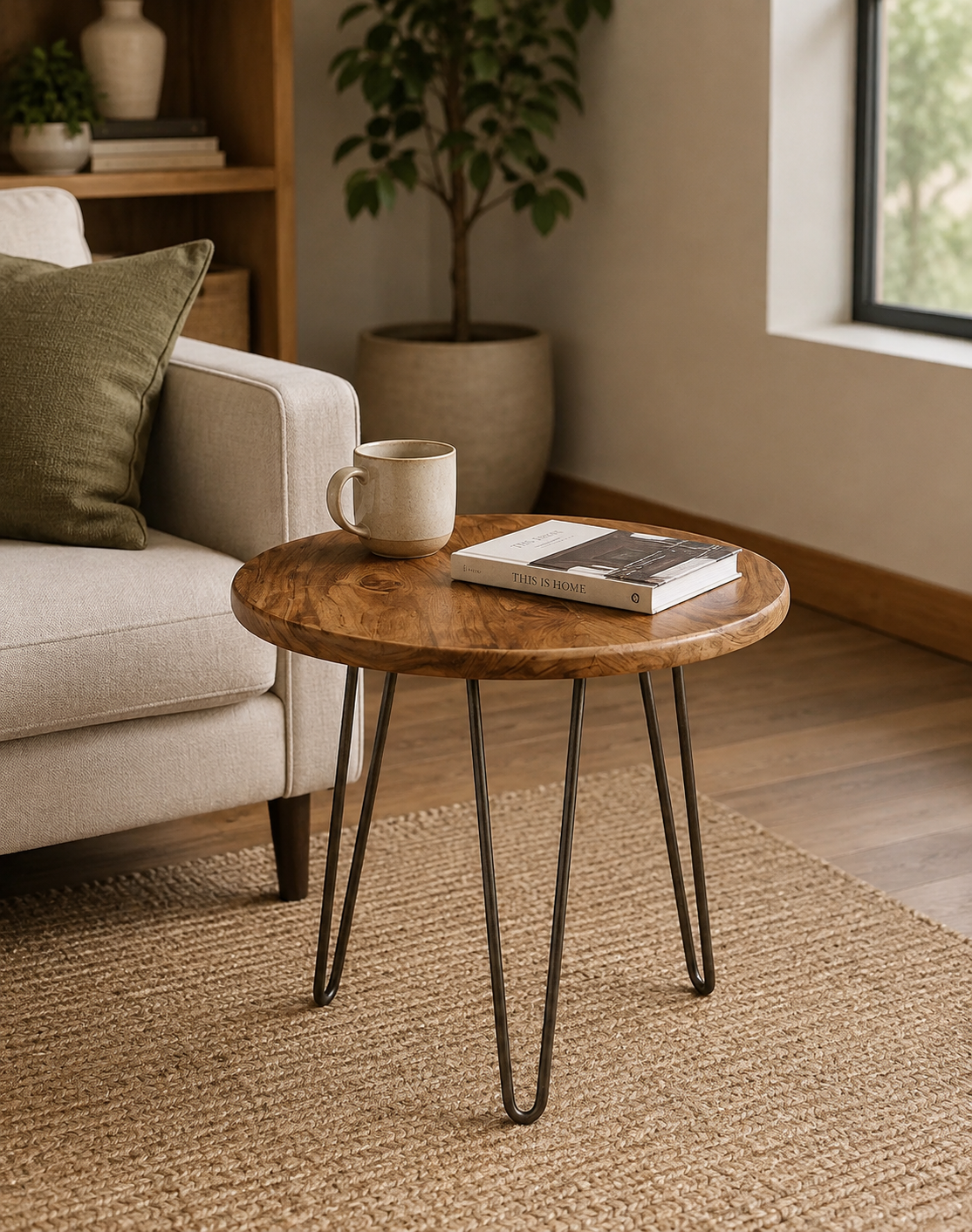 Dafina Mango Wood Side Table — handcrafted African furniture by Neim furniture  in Kenya