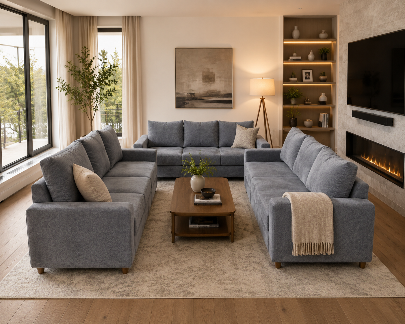 Nneka Sectional Sofa — handcrafted African furniture by Moseso furniture  in Kenya