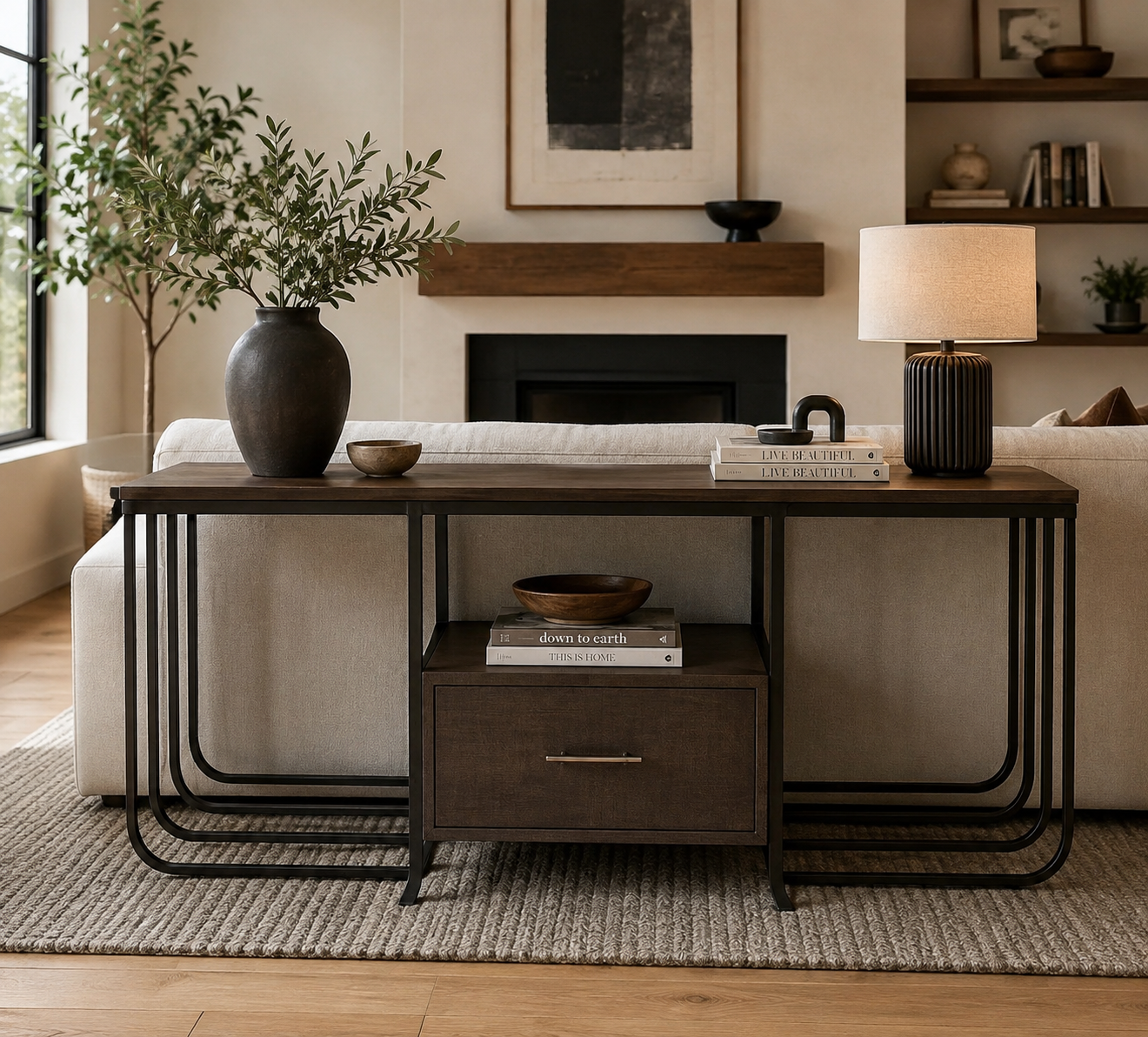 Faae Console Table — handcrafted African furniture by Neim furniture  in Kenya