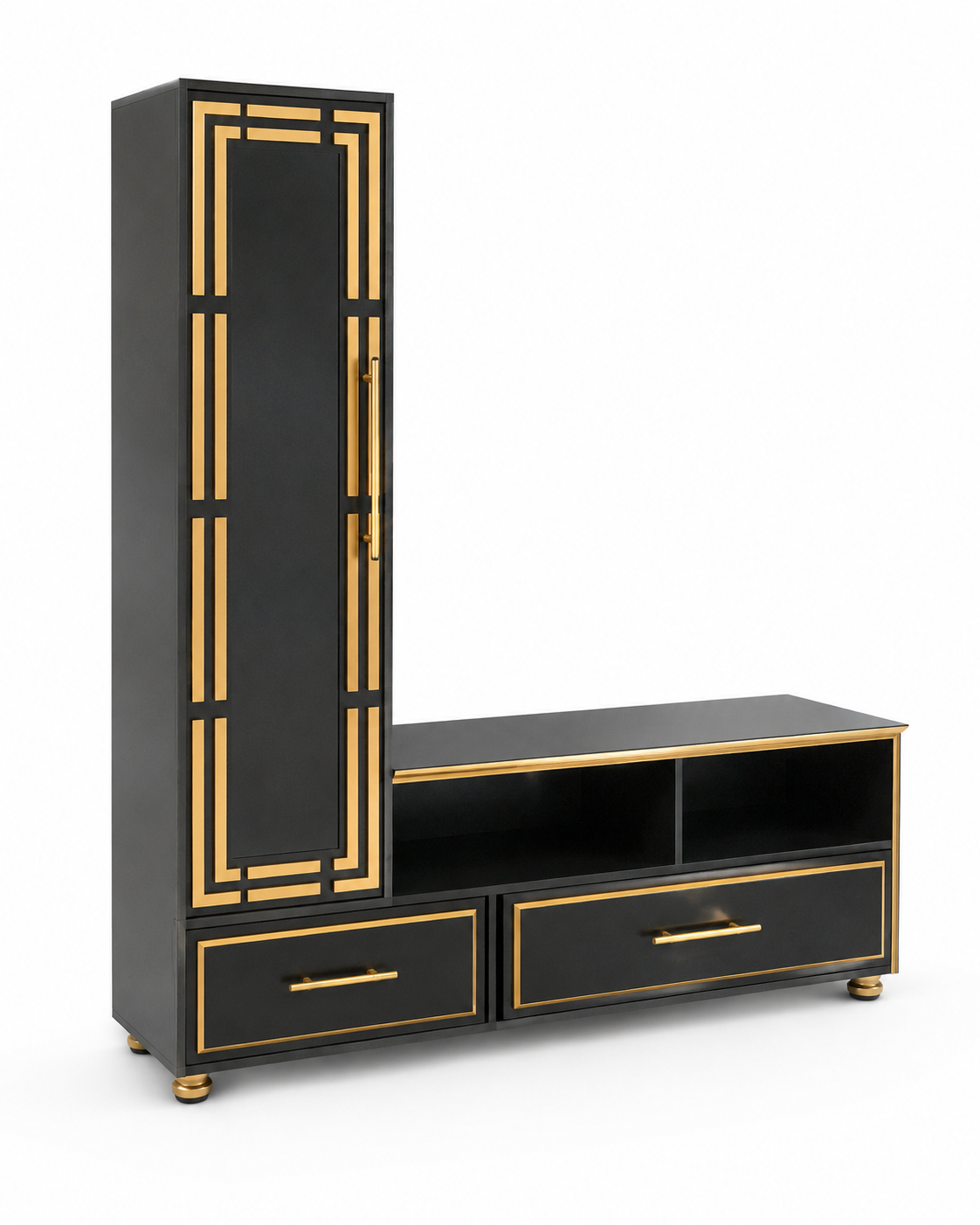 Chogoria Tower Media Console Ebonwane Edition — handcrafted African furniture by best furniture in Kenya (view 2)