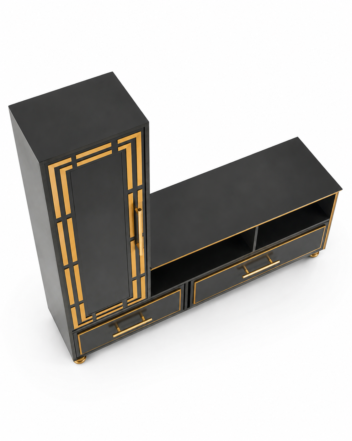 Chogoria Tower Media Console Ebonwane Edition — handcrafted African furniture by best furniture in Kenya (view 3)