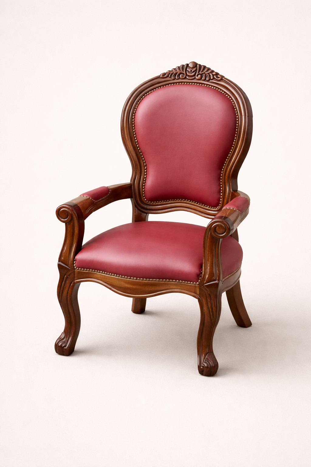 Red Leather Office Chair — handcrafted African furniture by Cobs Furniture and metal works in Kenya
