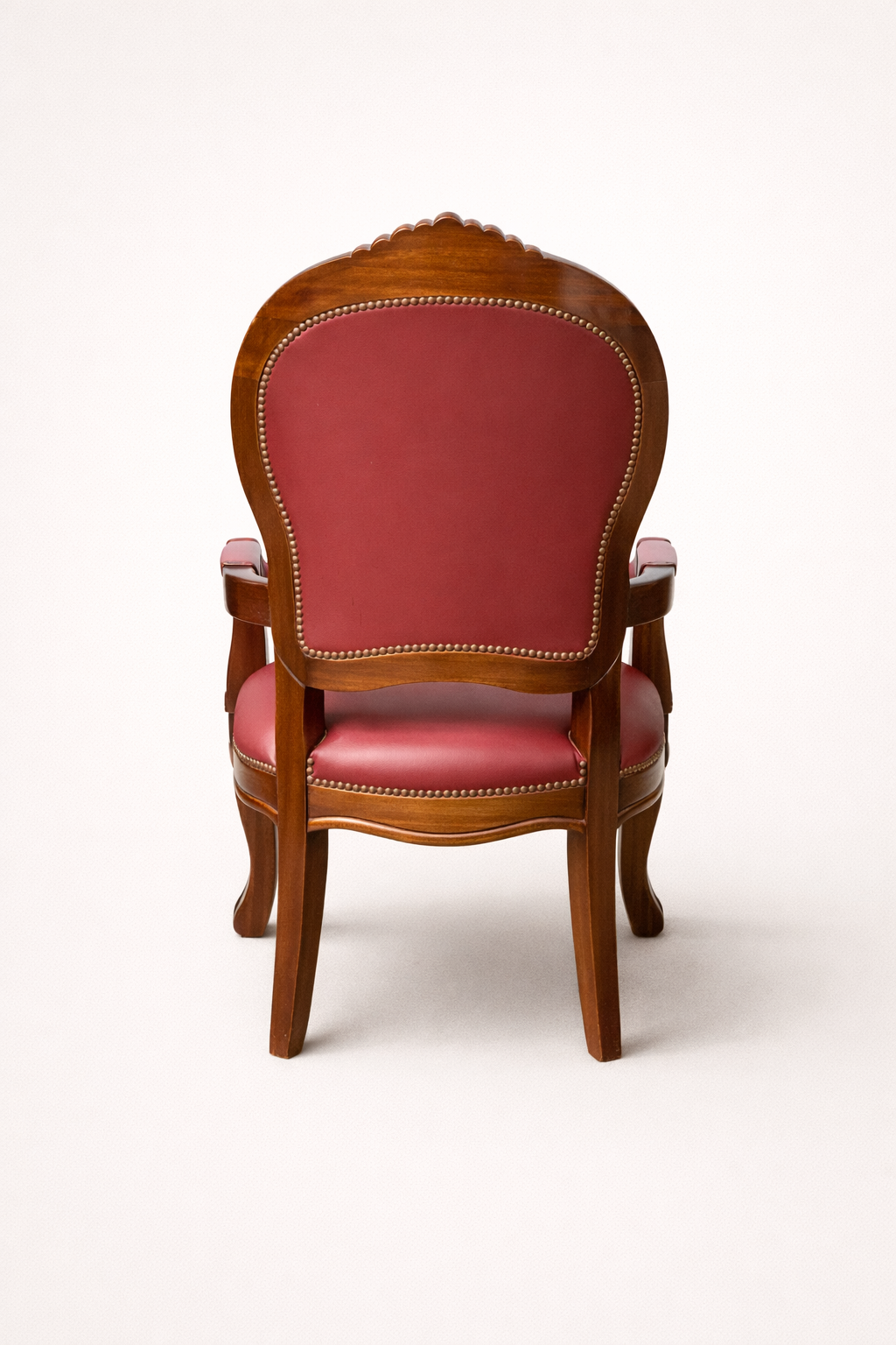 Red Leather Office Chair — handcrafted African furniture by Cobs Furniture and metal works in Kenya (view 4)