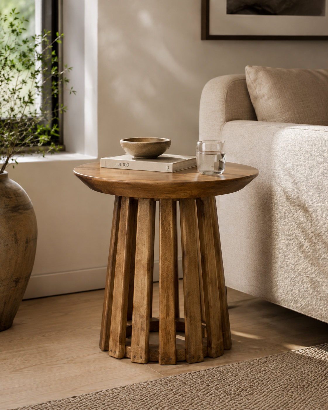 Vifaa Side Table — handcrafted African furniture by Jipange wood and metal works  in Kenya