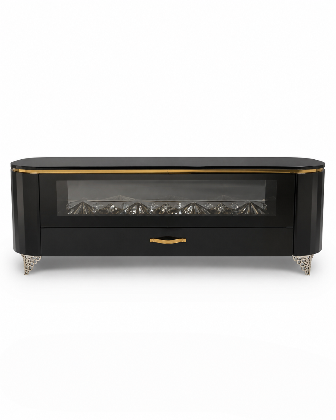 Lighting Tv Cabinet Obsidian Glow Console — handcrafted African furniture by best furniture in Kenya