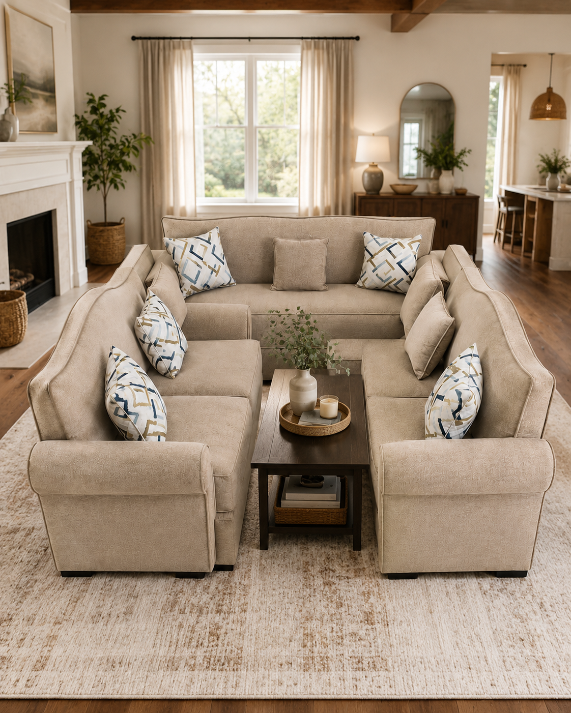 Beda Sectional Sofa — handcrafted African furniture by Moseso furniture  in Kenya