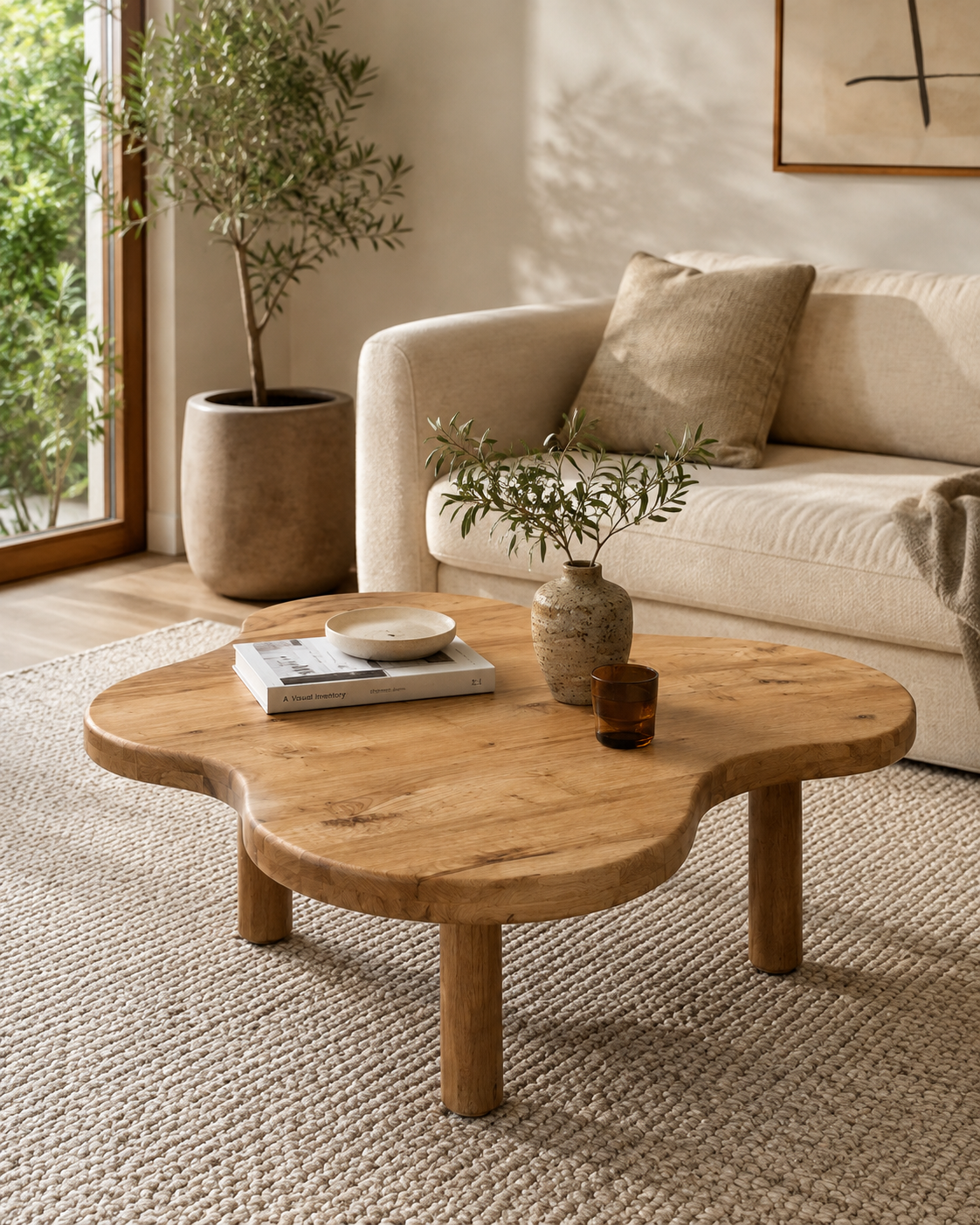 Kaba Coffee Table — handcrafted African furniture by Jipange wood and metal works  in Kenya