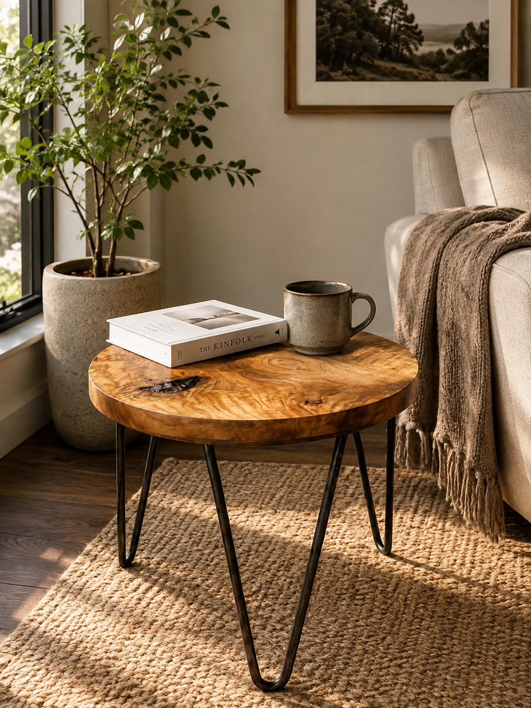 Thayu Mango Wood Side Table — handcrafted African furniture by Neim furniture  in Kenya (view 2)
