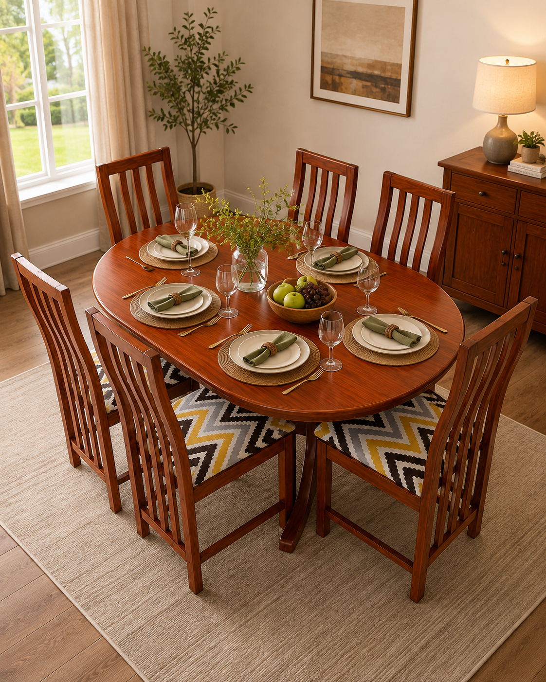 Fedora Dining Set — handcrafted African furniture by Click  in Kenya (view 2)
